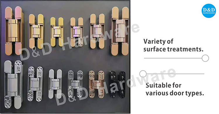 Types of Concealed Hinge-D&D Hardware matériel 3D Cached Hinge- D & D