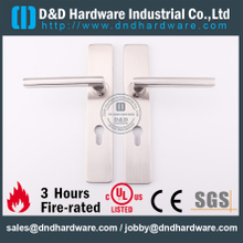 Acier inoxydable 304 Poignée de forme carrée creuse avec plaque pour porte intérieure-DDTP007