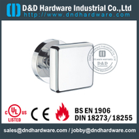 Poignée de porte solide carrée durable en acier inoxydable avec rose ronde pour porte en bois - DDSH191