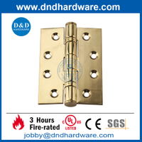 SS304 Finition en laiton polie incendie Rateddoor 2BB Hinge pour porte en bois en métal -ddss001