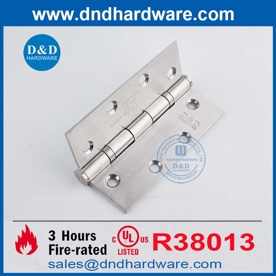 UL répertorié 304 Hinges de porte intérieure en acier inoxydable à charnière pour Home-DDSS005-FR-5X3.5x3.0