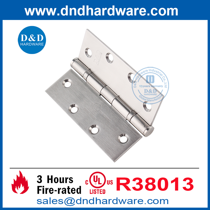UL Fire noté 3 heures Sus304 Hinge de porte pour le bâtiment résidentiel-DDSS005-FR-5X4X3