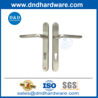 Pointe de porte Plaque en acier inoxydable étroite plaque ovale de la chambre à coucher le levier de porte Handle-DDNP001