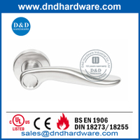 SS304 Round Rose Lever Porte Handle For Wooden Door-DDSH025