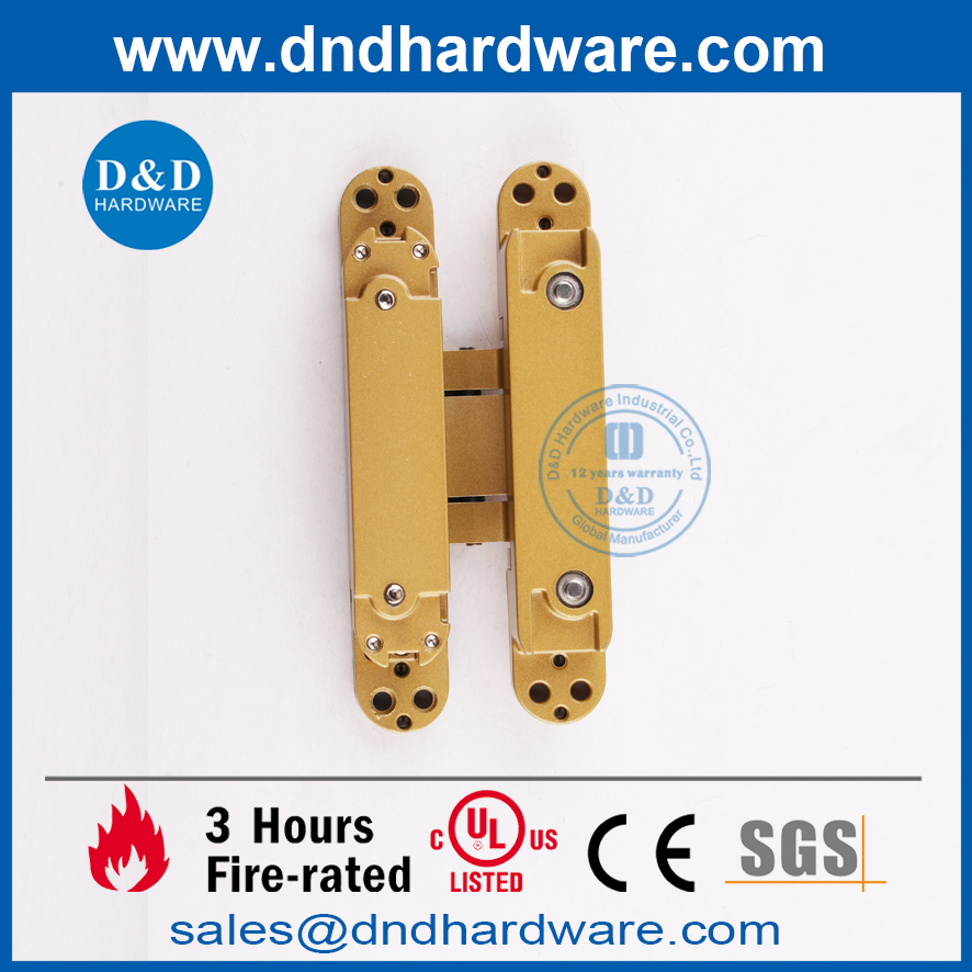 Alliage de zinc peint en or 3D Cacheté Hinge-Ddch008-G80