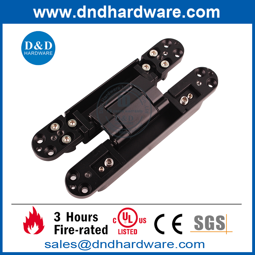3d Matte Black Zinc Alliage Porte intérieure cachée Hinge-Ddch008-G40