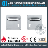 Acier inoxydable 304 Handle de levier Profil en euro sur plaque carrée 170x170 mm pour la porte en acier -ddtp001