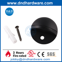 Acier inoxydable 304 Stopper de porte de l'hémisphère noir pour entrée Double porte-DDDS004