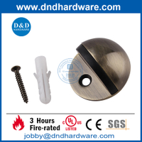 Acier inoxydable 304 Stopper de porte de sol en laiton antique pour entrée Double porte-DDDS004