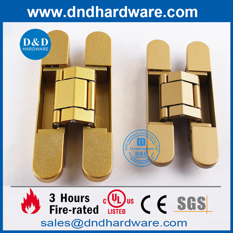 Alliage de zinc peint en or 3D Cacheté Hinge-Ddch008-G80