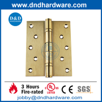 Charnière de porte de charnière de tache en laiton poli 2BB classée pare-feu d'UL SS304-DDSS007-FR-5x4x3mm