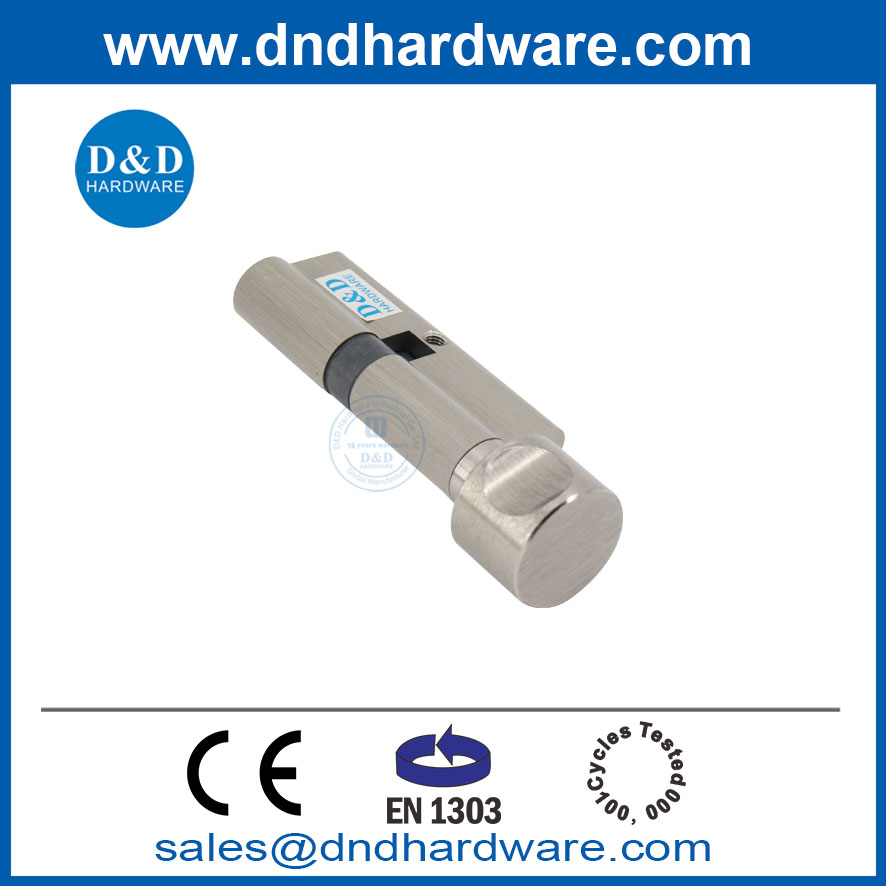 Serrure de cylindre à mortaise Ensemble Euro en1303 Brass de salle de bain verrouillage de porte de salle de bain cylindre-ddlc001