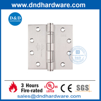 Charnière à mortaise coupe-feu SS201 répertoriée UL pour porte d'entrée-DDSS002-FR-4.5X4.5X3.4
