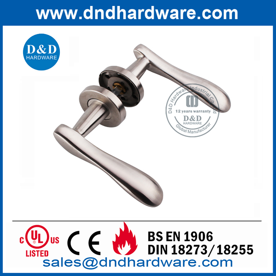 Porte de chambre à coucher en acier inoxydable moderne Handle de levier de levier-DDSH014
