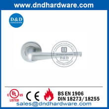 Levier creux en acier inoxydable en argent sur la poignée de la porte rose-DDTH034