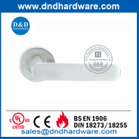 Poignée de porte commerciale solide en acier en acier inoxydable sur rose-ddsh009