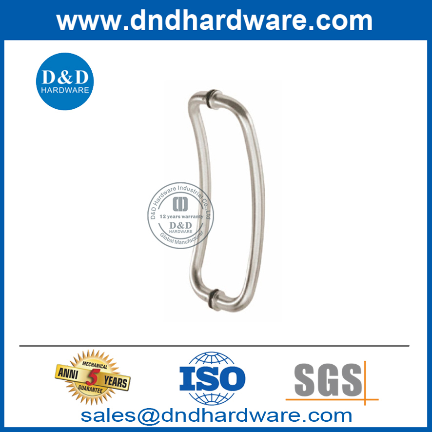 Porte de verre en acier inoxydable de sécurité Handle de traction à traction DDPH005