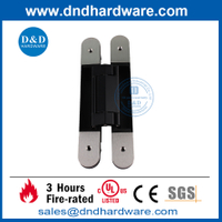 Couvercle de ponçage en alliage en zinc et corps noir 3D Hinge de porte invisible- DDCH008-G80