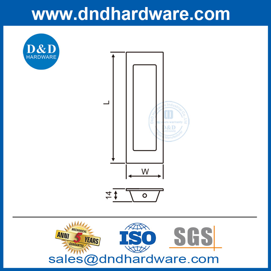 Anipin inoxydable Armoire noire Handle meuble matériel