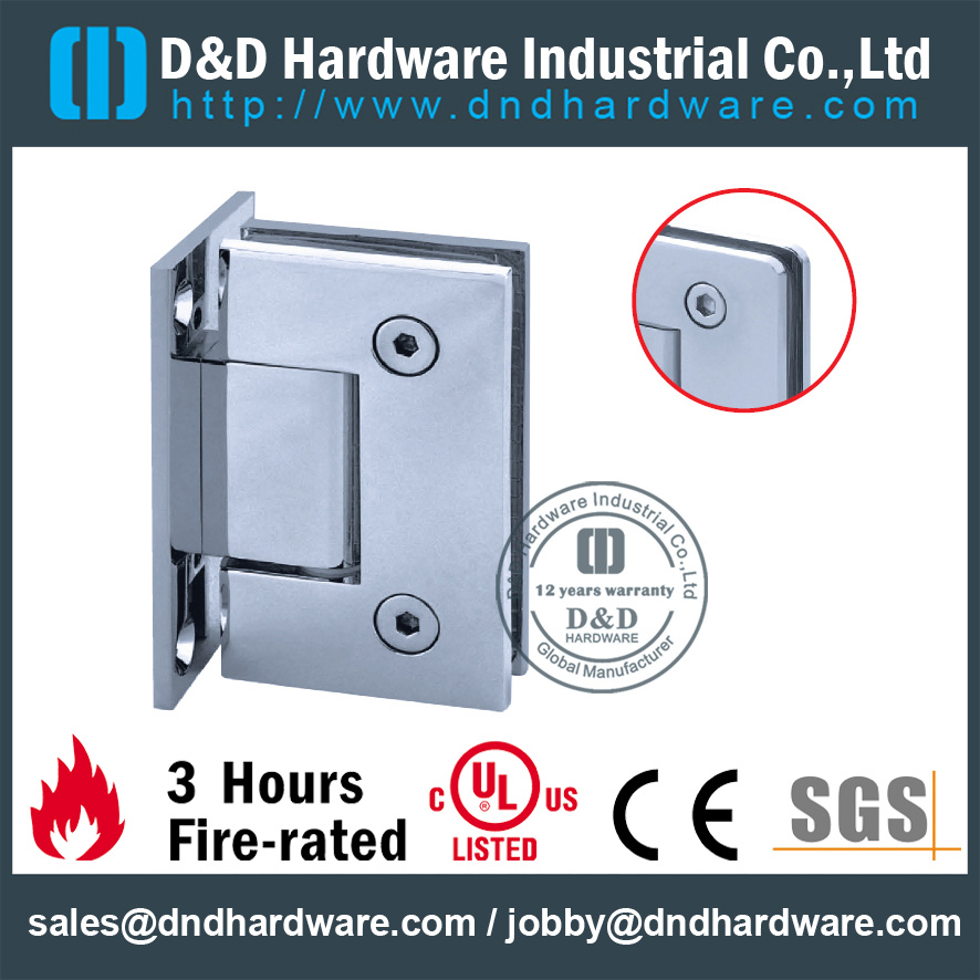 Acier inoxydable 304 Porte de douche en verre Hinge-D et D Hardware 