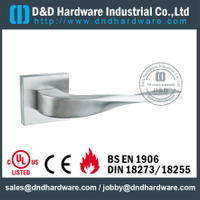  Handle de levier solide en acier inoxydable avec rose carrée pour porte intérieure - DDSH057 